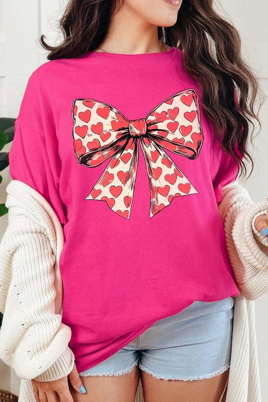 Heart Coquette Bow Graphic Heavy Cotton Tee