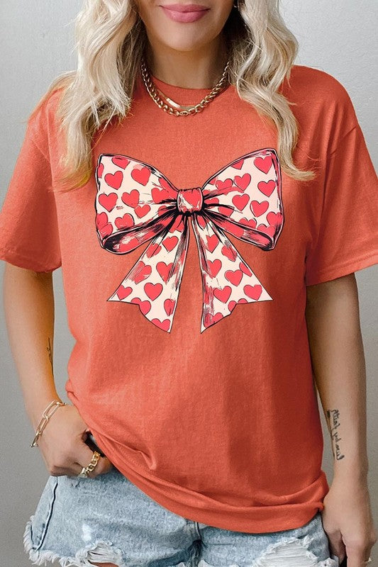 Heart Coquette Bow Graphic Heavy Cotton Tee