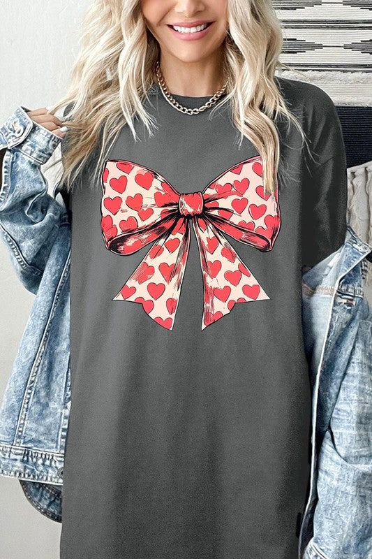 Heart Coquette Bow Graphic Heavy Cotton Tee