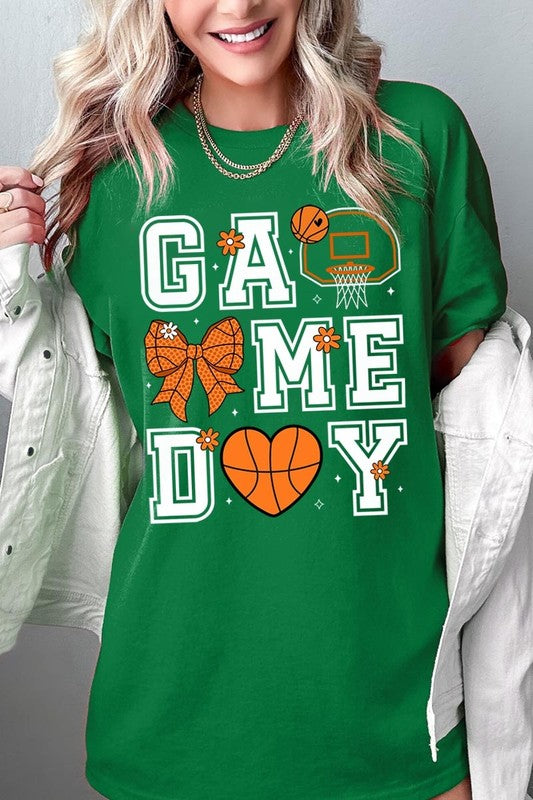 Basketball Game Day Graphic Heavy Cotton Tee