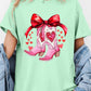 Valentine Cowgirl Boots Graphic Heavy Cotton Tee