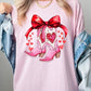 Valentine Cowgirl Boots Graphic Heavy Cotton Tee