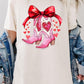 Valentine Cowgirl Boots Graphic Heavy Cotton Tee