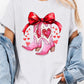 Valentine Cowgirl Boots Graphic Heavy Cotton Tee