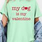 My dog Is My Valentine Graphic Heavy Cotton Tee