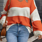 Women Color Block Drop Shoulder Sleeve Sweater