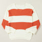 Women Color Block Drop Shoulder Sleeve Sweater