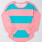 Women Colorblock Striped Drop Shoulder Sweatshirts