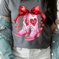 Valentine Cowgirl Boots Graphic Plus Tee