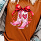 Valentine Cowgirl Boots Graphic Plus Tee