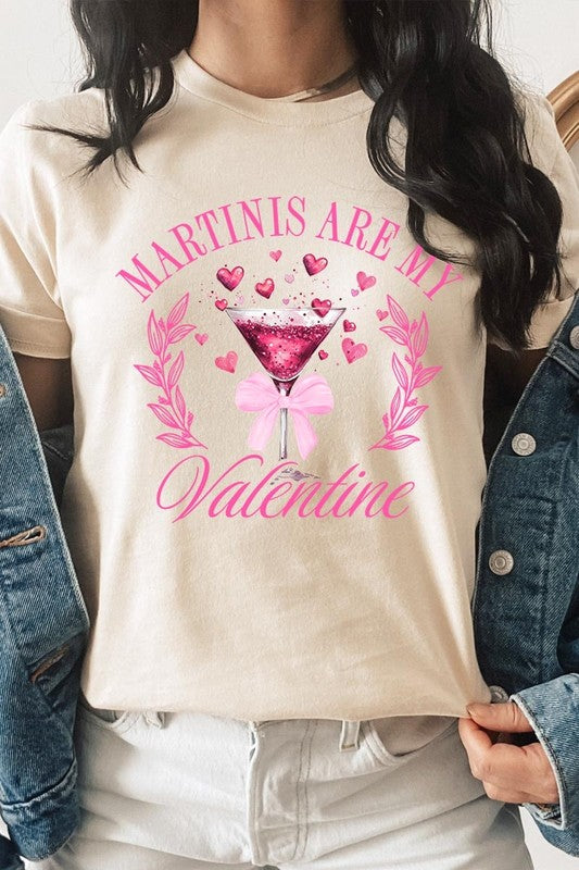 Martinis Are My Valentine Graphic Plus Tee