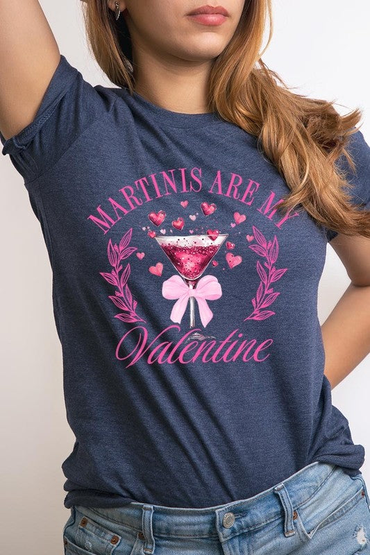 Martinis Are My Valentine Graphic Plus Tee