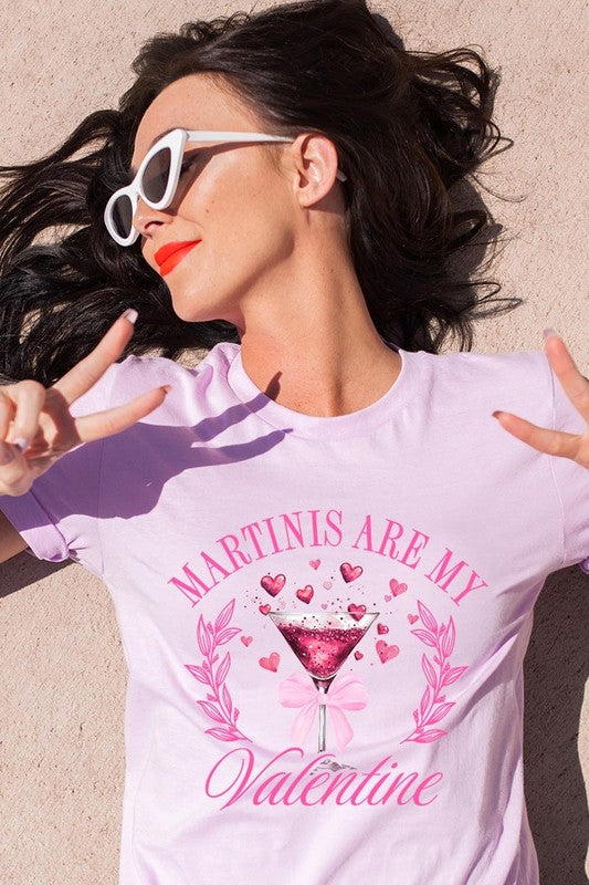 Martinis Are My Valentine Graphic Plus Tee