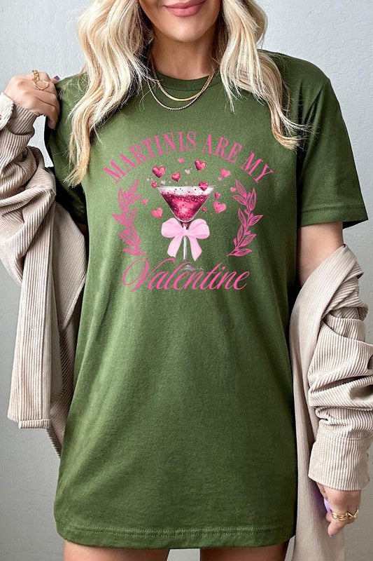 Martinis Are My Valentine Graphic Plus Tee