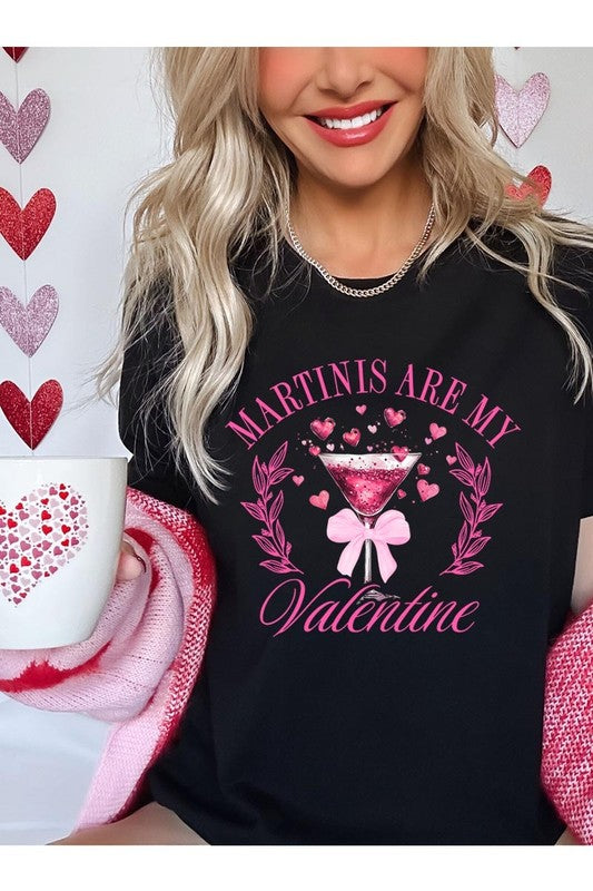 Martinis Are My Valentine Graphic Plus Tee