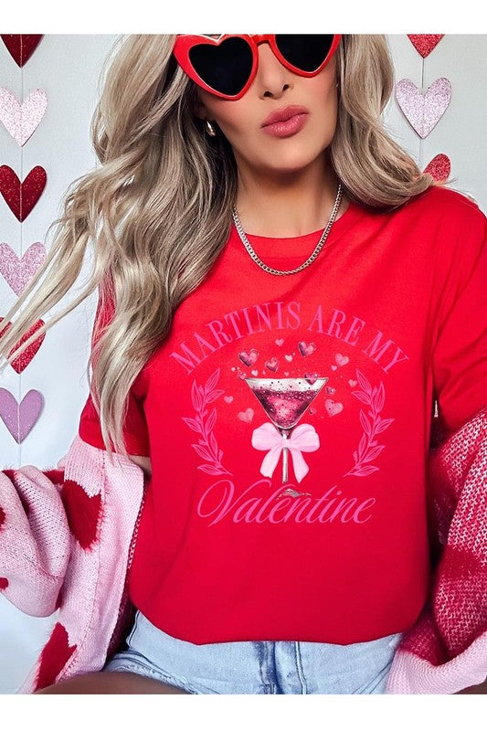 Martinis Are My Valentine Graphic Plus Tee