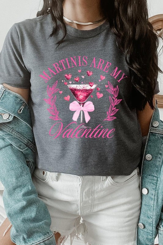 Martinis Are My Valentine Graphic Plus Tee