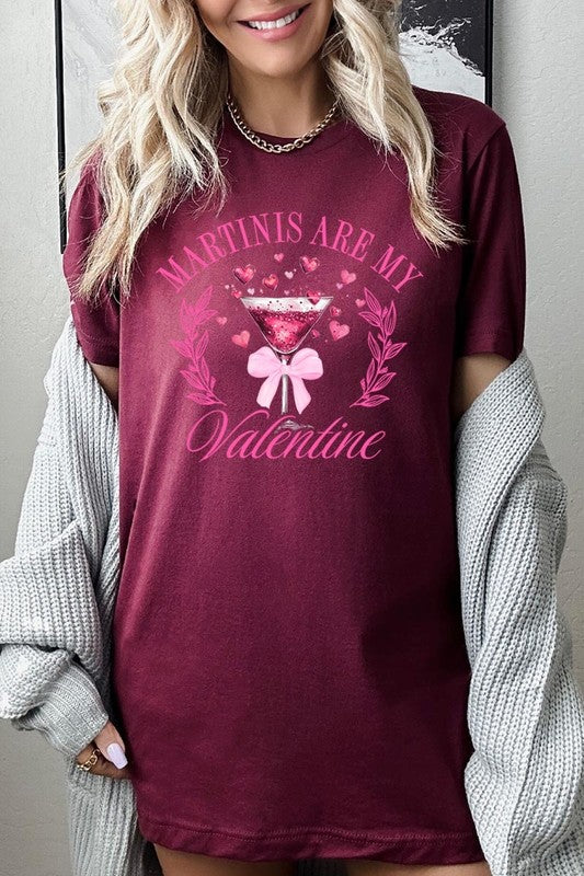 Martinis Are My Valentine Graphic Plus Tee