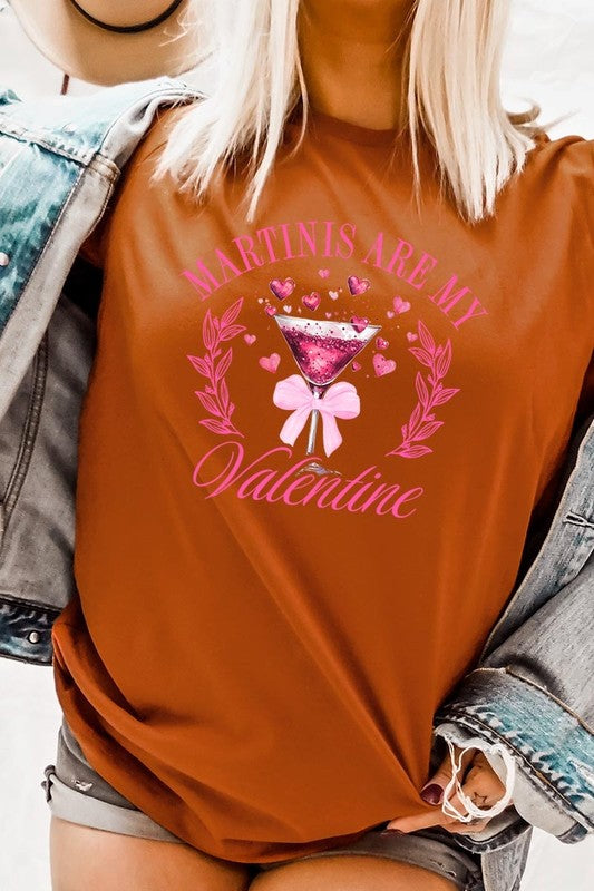 Martinis Are My Valentine Graphic Plus Tee