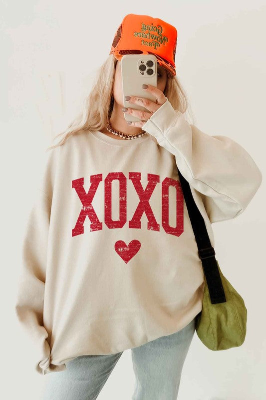 XoXo Love Heart Valentine's Oversized Sweatshirt