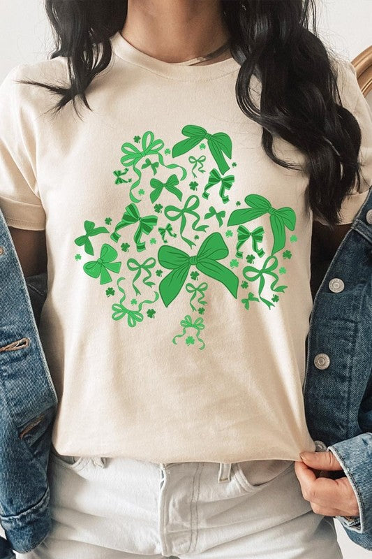 Shamrock Coquette Bow Graphic Tee