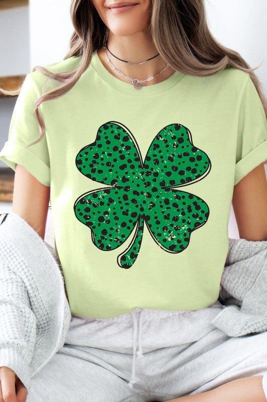 Dalmatian Four Leaf Clover Graphic Tee