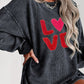 Valentine’s Day LOVE Round Neck Long Sleeve Sweatshirt