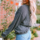 XOXO Sequin Round Neck Dropped Shoulder Sweatshirt