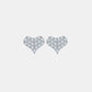 Moissanite 925 Sterling Silver Heart Stud Earrings