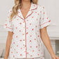 Two Piece Cherry Shorts Pajama Set