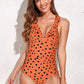 Crisscross Ruffled Wide Strap One-Piece Swimwear