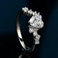 Moissanite Heart 925 Sterling Silver Ring 1 Carat