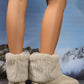 Thermal Faux Fur Suede Platform Boots