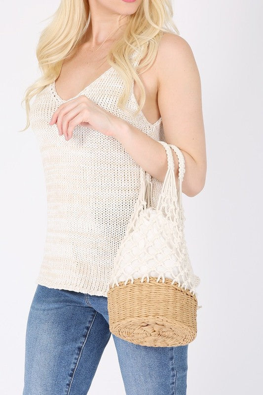 Knitted Basket Bag