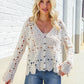Boho Vibes Ivory Hand Crochet Patchwork Long Sleeve Top