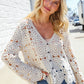 Boho Vibes Ivory Hand Crochet Patchwork Long Sleeve Top