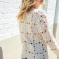 Boho Vibes Ivory Hand Crochet Patchwork Long Sleeve Top