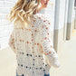 Boho Vibes Ivory Hand Crochet Patchwork Long Sleeve Top
