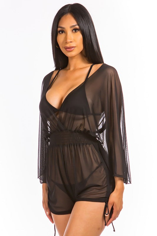 Relaxing Light See Through Cover-Up Romper
