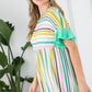 Stripe Babydoll Tunic Top PLUS