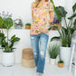 Allover Floral Casual Tunic Top