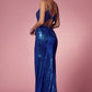 Embellished Sequin Illusion V-Neck Long Prom Dress NXS1016_3