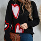 Angel Wings Heart Round Neck Long Sleeve Sweater