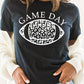 Game Day Leopard Spot White Football Graphic Tee