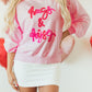 Valentine’s Day HUG AND KISSES Round Neck Sweatshirt