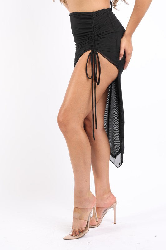 Ariel Mesh Midi Cover-Up Skirt PLUS