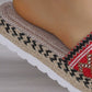 Boho Woven Platform Slide Sandals