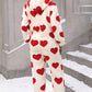 Fuzzy Heart Zip Up Hooded Lounge Jumpsuit