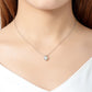 Moissanite Heart-Shaped Pendant Necklace 1 Carat