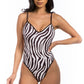 One-Piece Zebra Print Bathing Suit